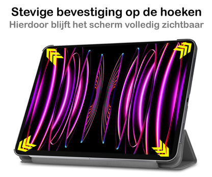 iPad Pro 2022 (11 inch) Trifold Bookcase Hoes - Grijs