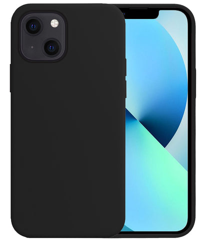 iPhone 14 Hoesje Siliconen Backcover Lichtgewicht - Zwart