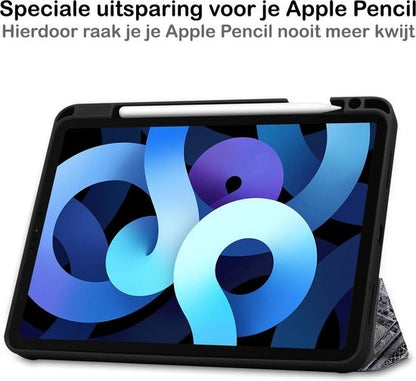 iPad Air 2020 Hoesje Book Case Met Apple Pencil Uitsparing - Eiffeltoren