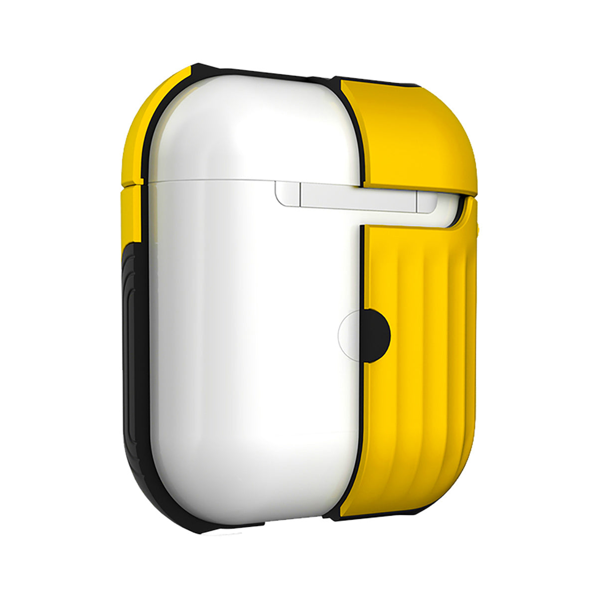 AirPods 2 Hoesje Hard Cover met Ribbels - Geel