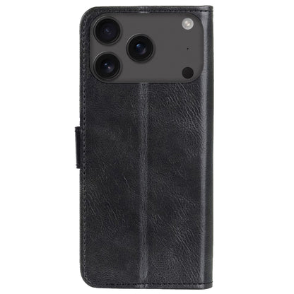 iPhone 17 Pro Hoesje Bookcase Cover met Kaarthouder - Zwart