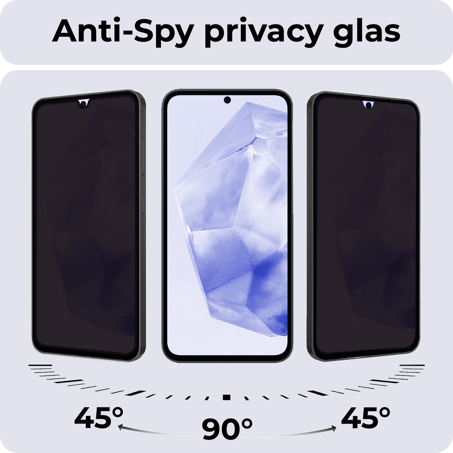 Samsung A35 Screenprotector Privacy Tempered Glass