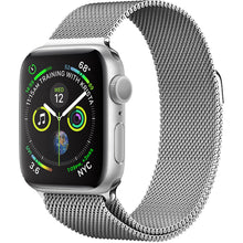 Milanese Horlogeband Geschikt voor Apple Watch 7 41 mm Bandje Milanees - Polsbandje Met Magneetsluiting Geschikt voor Apple Watch 7 41 mm Bandje Milanees - Zilver