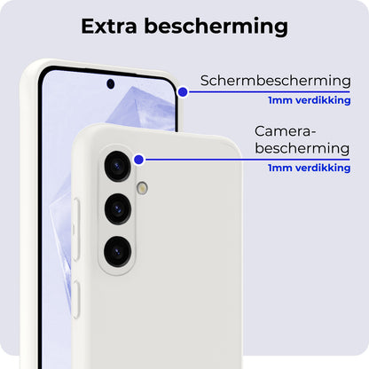 Samsung A35 Hoesje Siliconen Backcover Lichtgewicht - Wit