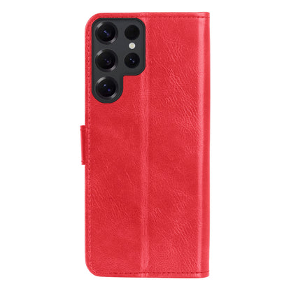 Samsung S25 Ultra Hoesje Bookcase Cover met Kaarthouder - Rood