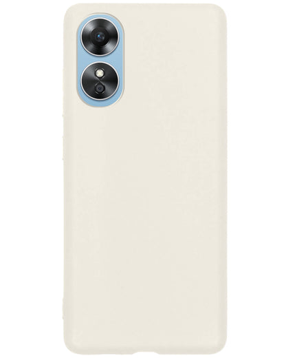 OPPO A17 Hoesje Siliconen Backcover Lichtgewicht - Wit