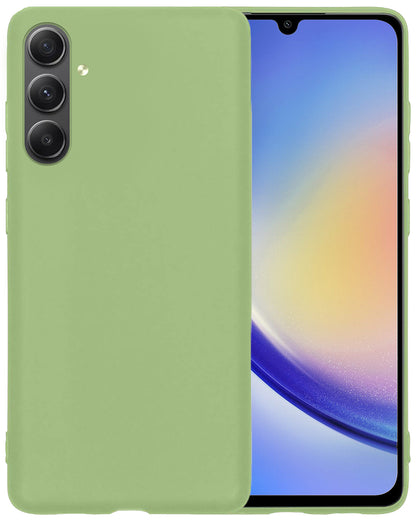 Samsung A34 Hoesje Siliconen - Groen