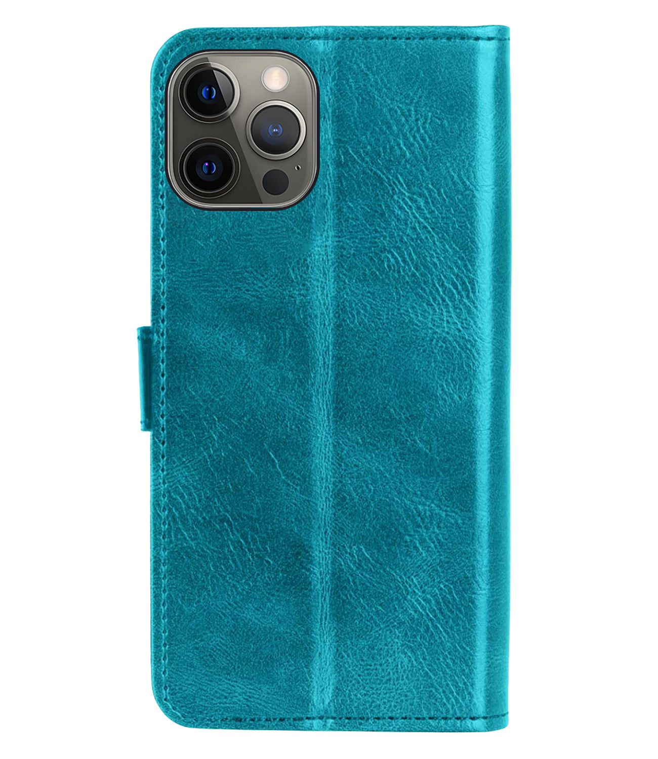 iPhone 14 Pro Max Hoesje Book Case Kunstleer - Turquoise