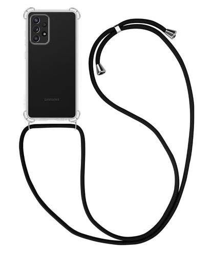 Samsung A33 Hoesje met Koord Backcover Shockproof - Transparant