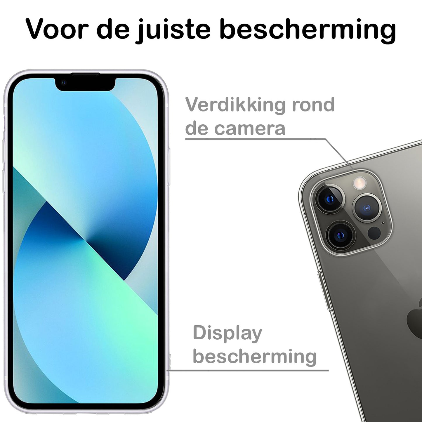 iPhone 13 Pro Hoesje Siliconen - Transparant