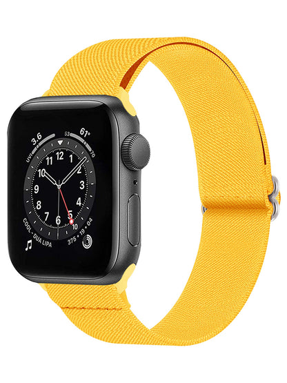 Horloge Bandje Geschikt Voor Apple Watch 1-8 / SE - 42/44/45 mm Bandje Stof - Geel