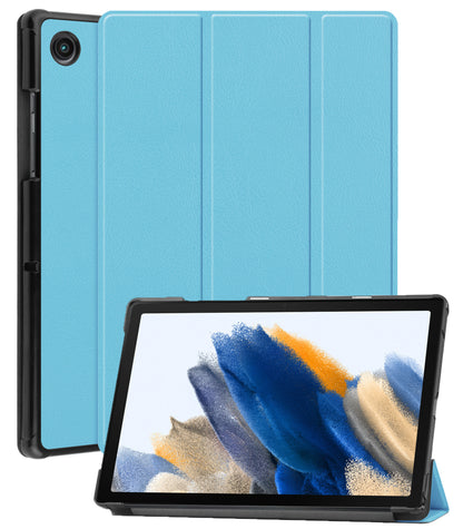 Samsung Galaxy Tab A8 Trifold Bookcase Hoes - Lichtblauw