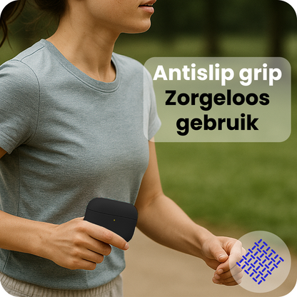 AirPods Pro 3 Hoesje Siliconen Krasbestendig - Zwart