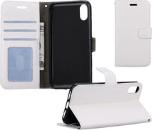 iPhone Xs Hoesje Bookcase Cover met Kaarthouder - Wit