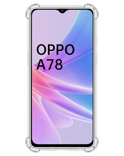 OPPO A78 5G Hoesje Shockproof Backcover Siliconen - Transparant