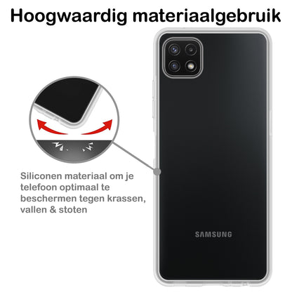 Samsung M22 Hoesje Siliconen Backcover Lichtgewicht - Transparant