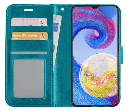 Samsung A04s Hoesje Bookcase Cover met Kaarthouder - Turquoise