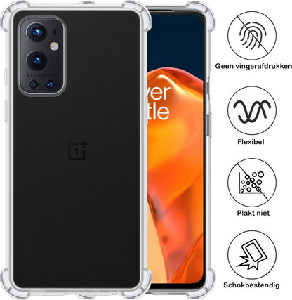 OnePlus 9 Pro Hoesje Shockproof Backcover Siliconen - Transparant