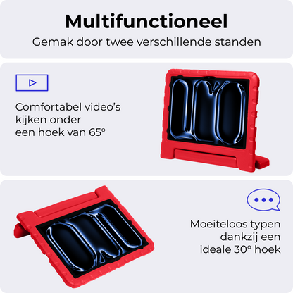 iPad Pro 2018/2020/2021/2022 (12,9 inch) Kinderhoes Shockabsorberend Foam - Rood