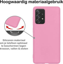 Samsung A52s Hoesje Siliconen Backcover Lichtgewicht - Lichtroze