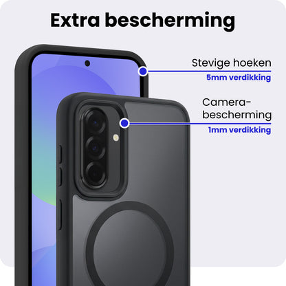 Samsung A36 Hoesje Geschikt voor Magsafe Backcover Shockproof - Zwart