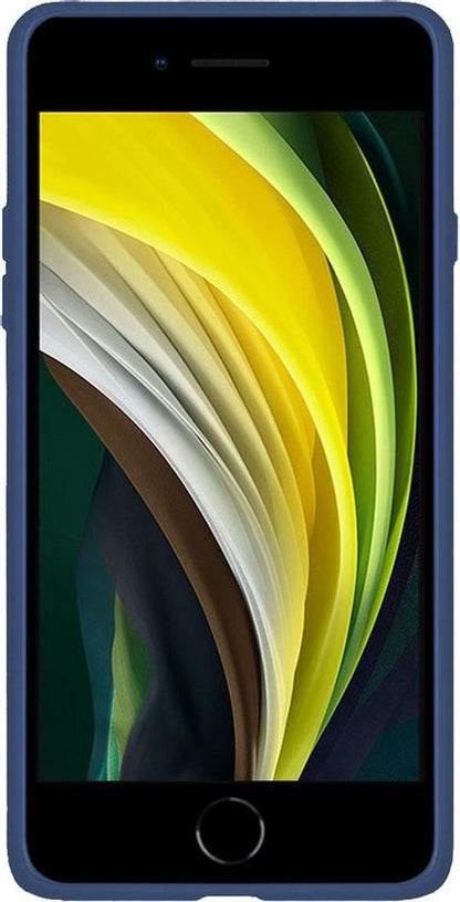 iPhone SE 2020 Hoesje Siliconen Backcover Lichtgewicht - Donkerblauw
