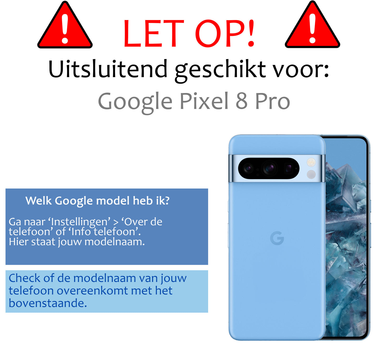 Google Pixel 8 Pro Screenprotector Tempered Glass