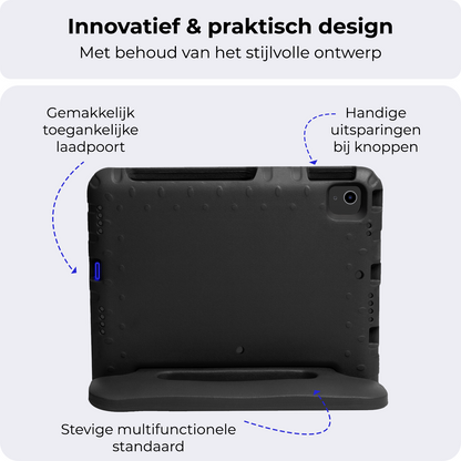 iPad Air 2024 / 2025 (11 inch) Kinderhoes Shockabsorberend Foam - Zwart