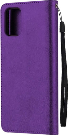 Samsung A41 Hoesje Bookcase Cover met Kaarthouder - Paars