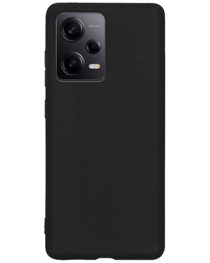 Xiaomi Redmi Note 12 Pro Hoesje Siliconen Backcover Lichtgewicht - Zwart
