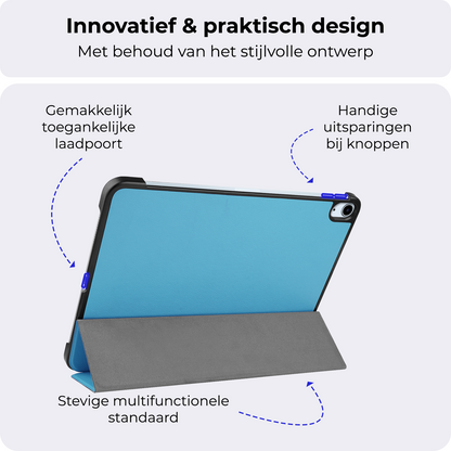 iPad Air 2024 / 2025 (11 inch) Trifold Bookcase Hoes - Lichtblauw
