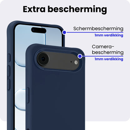 iPhone Air Hoesje Siliconen Backcover Lichtgewicht - Donkerblauw