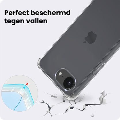 iPhone 16e Hoesje Shockproof Backcover Siliconen - Transparant