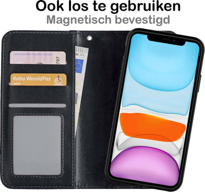 iPhone 11 Hoesje Bookcase Cover Uitneembaar - Zwart