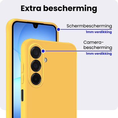 Samsung A17 Hoesje Siliconen Backcover Lichtgewicht - Geel