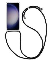 Samsung S23 Ultra Hoesje met Koord Backcover Shockproof - Transparant