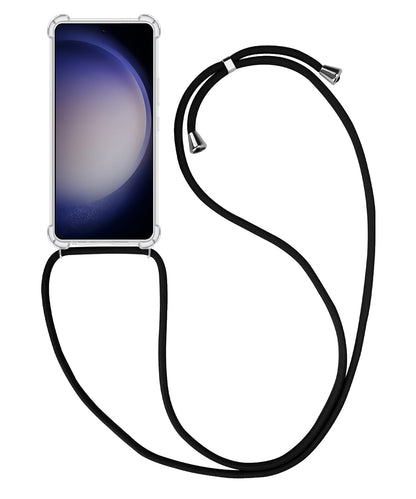 Samsung S23 Ultra Hoesje met Koord Backcover Shockproof - Transparant