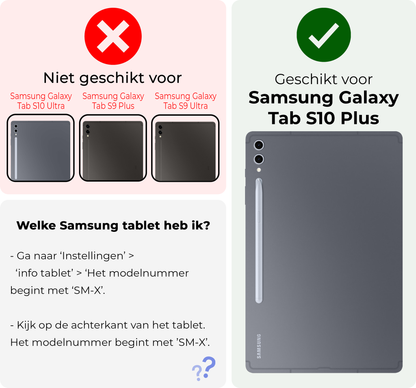 Samsung Galaxy Tab S10 Plus Trifold Bookcase Hoes met Penhouder voor S Pen - Donkergroen