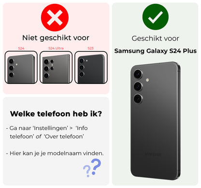 Samsung S24 Plus Hoesje met Pasjeshouder Siliconen - Transparant