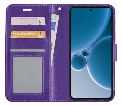 OnePlus Nord 3 Hoesje Bookcase Cover met Kaarthouder - Paars