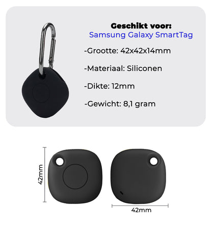 Samsung SmartTag+ Hoesje Siliconen Full Cover Lichtgewicht - Zwart