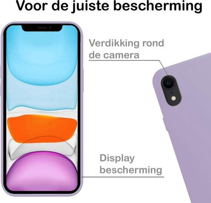 iPhone XR Hoesje Siliconen Backcover Lichtgewicht - Lila