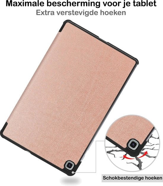 Samsung Galaxy Tab S6 Lite Hoesje Book Case - Rosðð goud