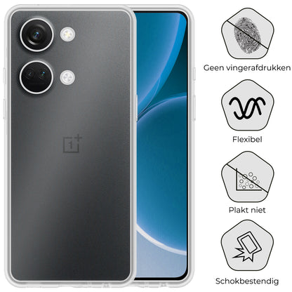OnePlus Nord 3 Hoesje Siliconen Backcover Lichtgewicht - Transparant