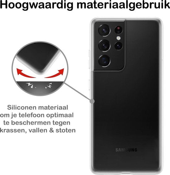 Samsung S21 Ultra Hoesje Siliconen - Transparant