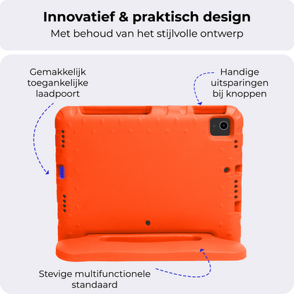 iPad Air 2024 / 2025 (11 inch) Kinderhoes Shockabsorberend Foam - Oranje