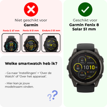 Screenprotector Geschikt voor Garmin Fenix 8 Solar (51 mm) Screenprotector Glas Gehard Screen Cover - Screen Protector Geschikt voor Garmin Fenix 8 Solar Screenprotector Tempered Glass