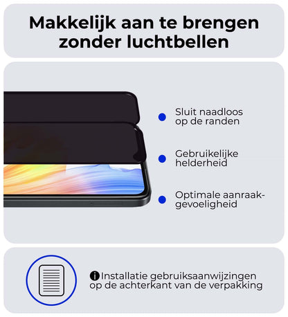 OPPO A38 Screenprotector Gehard Glas - Privacy