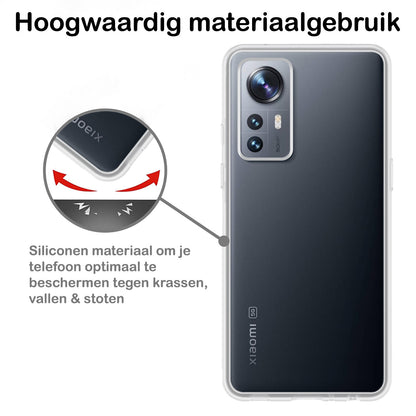 Xiaomi 12X Hoesje Siliconen Backcover Lichtgewicht - Transparant