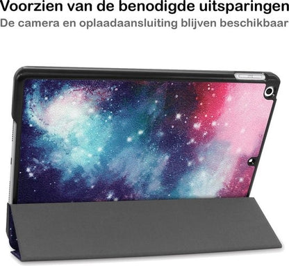 iPad 10.2 2020 Trifold Bookcase Hoes - Galaxy